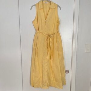In Bloom Sunny Yellow Midi Dress
